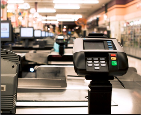 Picture of a keypad device, a typical example of existing point-of-sale technology